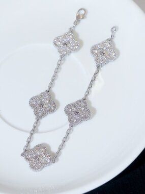 Van Cleef & Arpels Pave Diamond Alhambra Bracelet